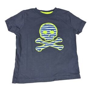 Boys Mini Boden Skull Applique Shirt Size 2-3 years